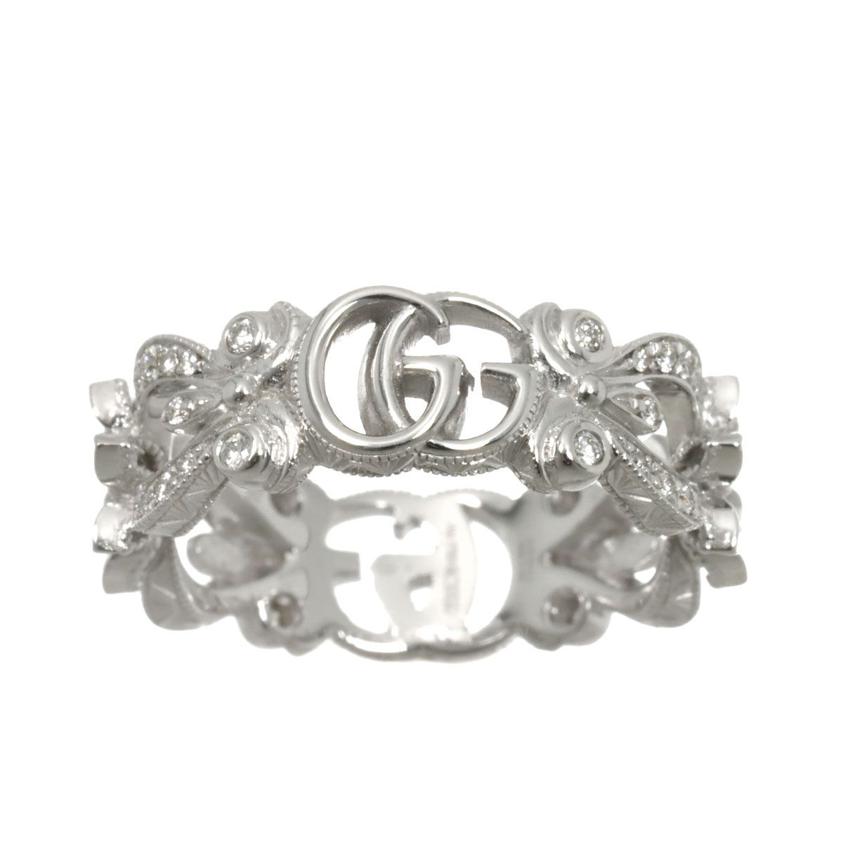 Gucci Flora Ring Diamond 18k WG White Gold — view 2