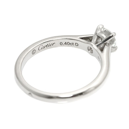 Cartier Solitaire Diamond 48 Ring Pt Platinum — view 3