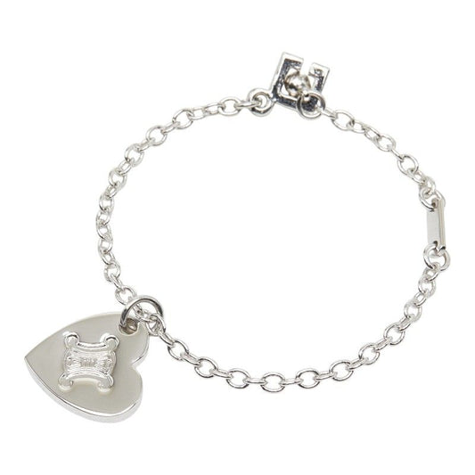 Celine Seri Heart Logo Charm Silver tale 1- Keychain