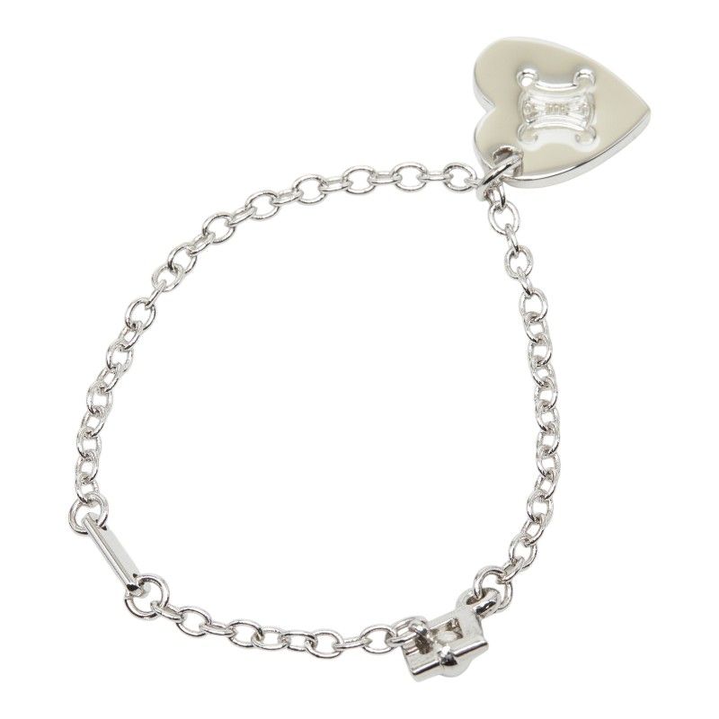Celine Seri Heart Logo Charm Silver tale 1- Keychain — view 2