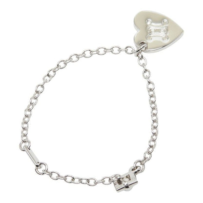 Celine Seri Heart Logo Charm Silver tale 1- Keychain — view 2