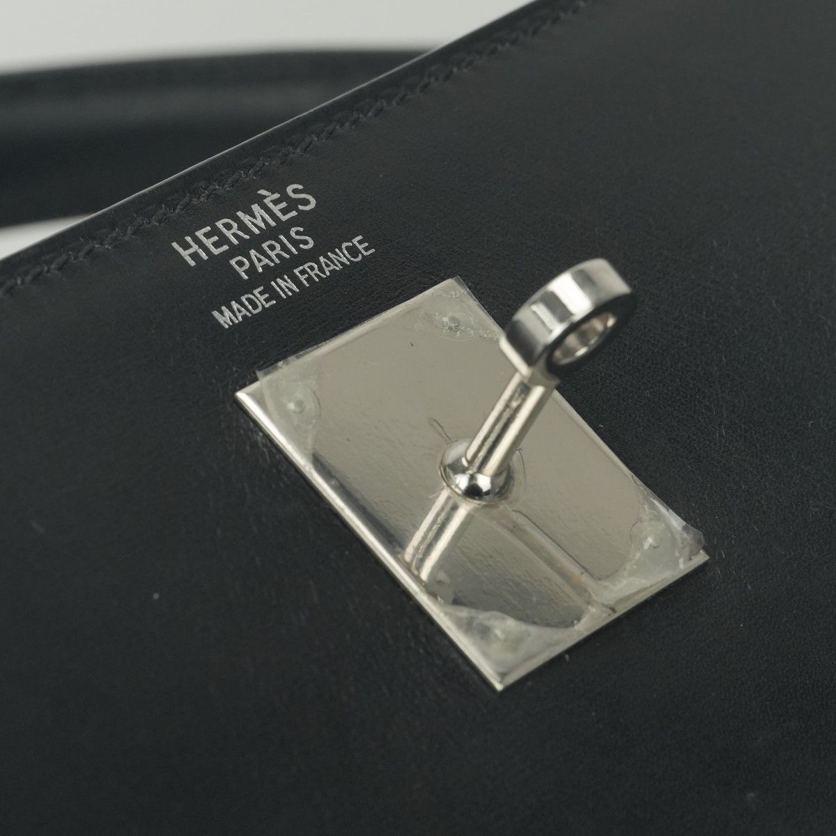 Hermes Kelly 40 Tote Box Calf Noir Black Silver — view 8