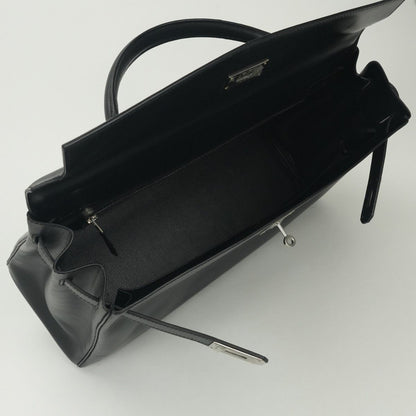 Hermes Kelly 40 Tote Box Calf Noir Black Silver — view 9
