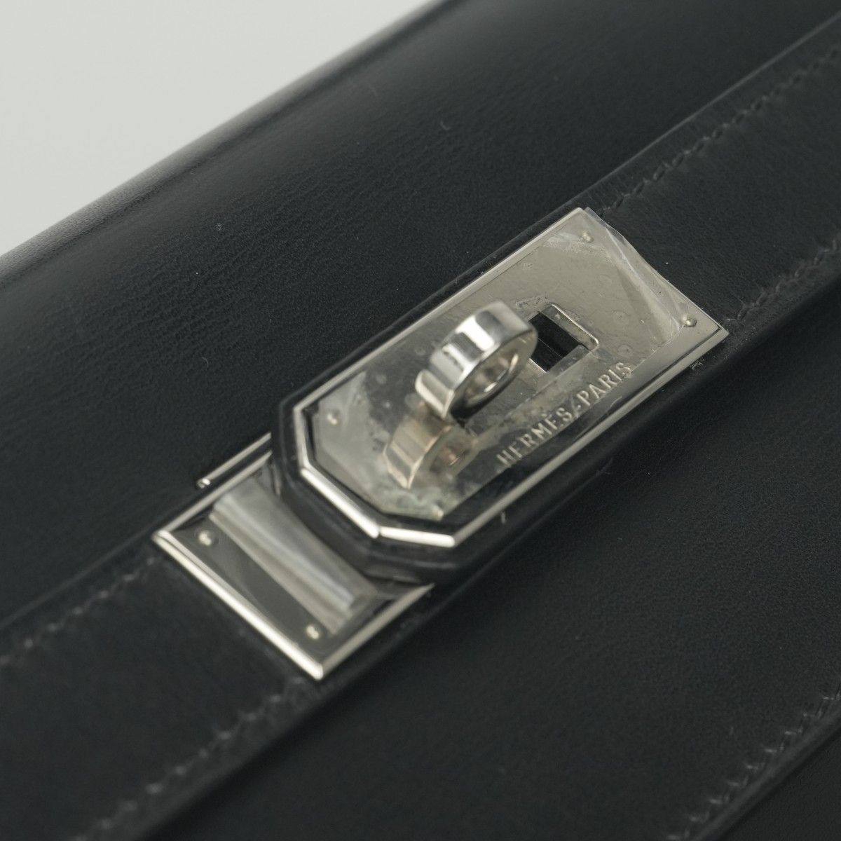 Hermes Kelly 40 Tote Box Calf Noir Black Silver — view 7