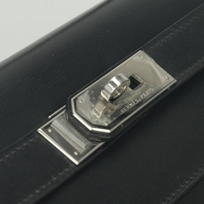 Hermes Kelly 40 Tote Box Calf Noir Black Silver — view 7