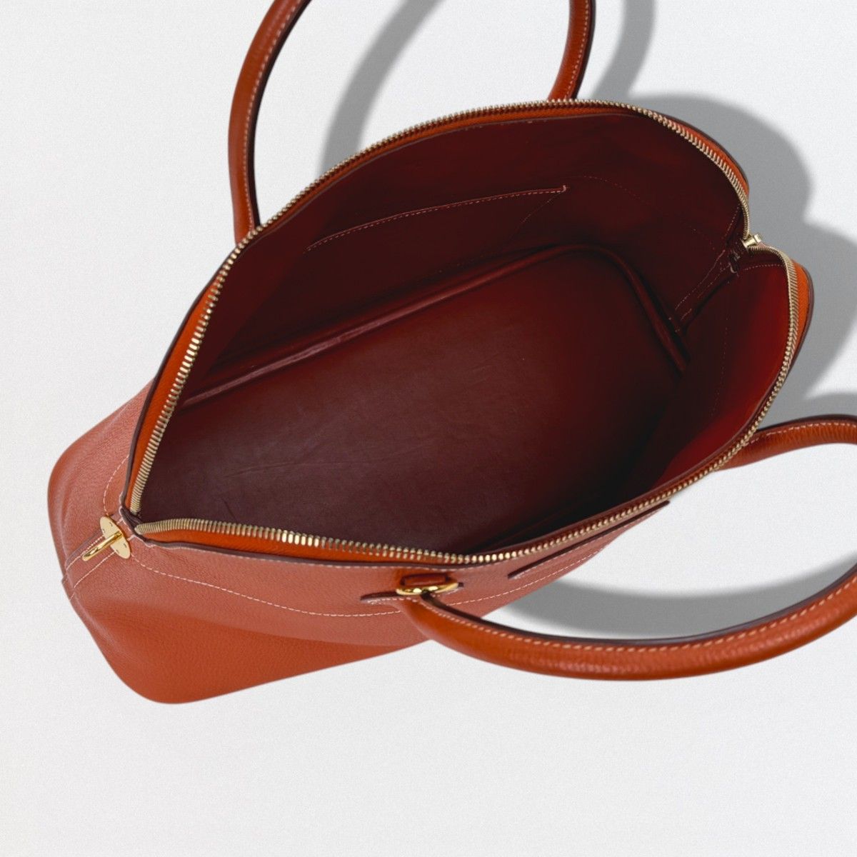 Hermes Bolide 35 Tote Shoulder Bag Sully Ege Brique Brown Gold 2-Way — view 8