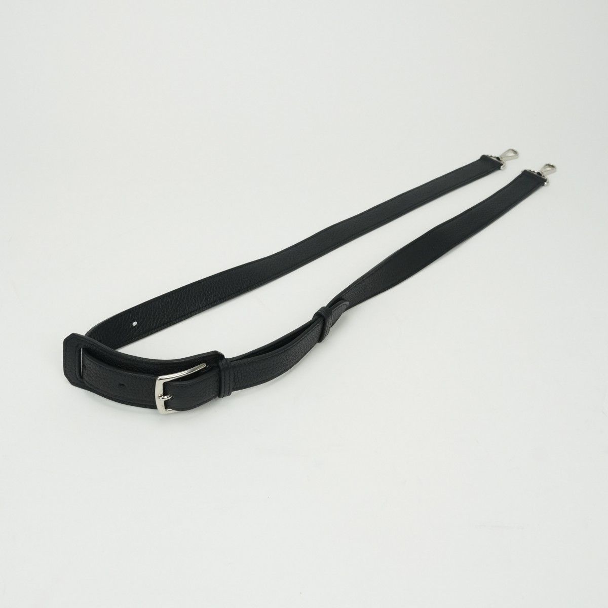 Hermes Gipsiere 28 Shoulder Bag Taurillon Clemence Noir Black Silver — view 9