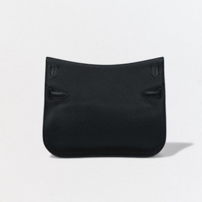 Hermes Gipsiere 28 Shoulder Bag Taurillon Clemence Noir Black Silver — view 3