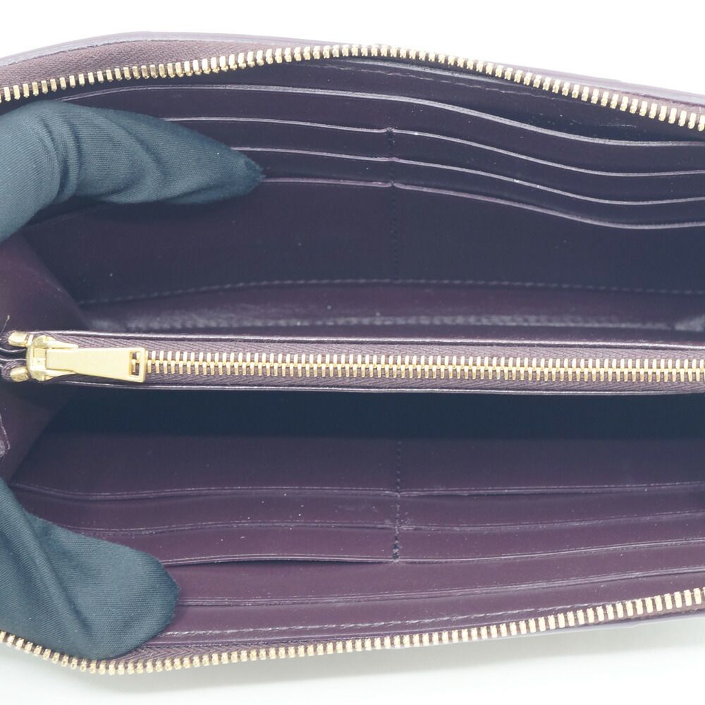 Bottega Veneta Cassette Zip Around Wallet Intrecciato Leather Brown Gold — view 5
