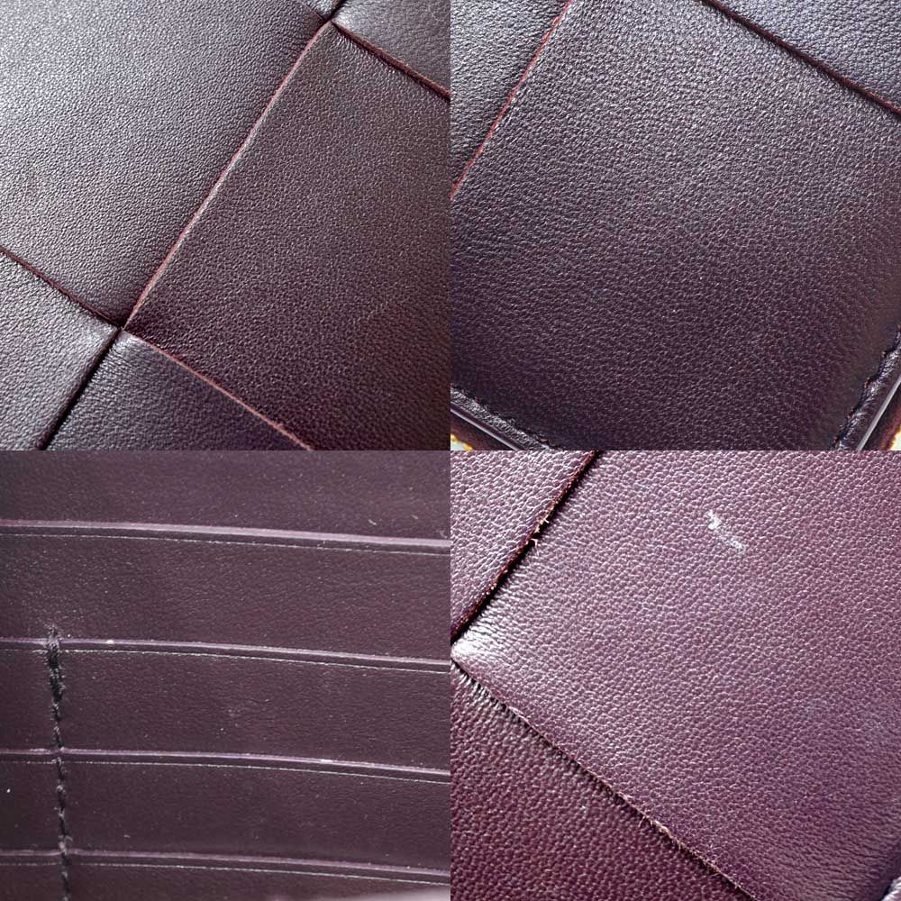 Bottega Veneta Cassette Zip Around Wallet Intrecciato Leather Brown Gold — view 8