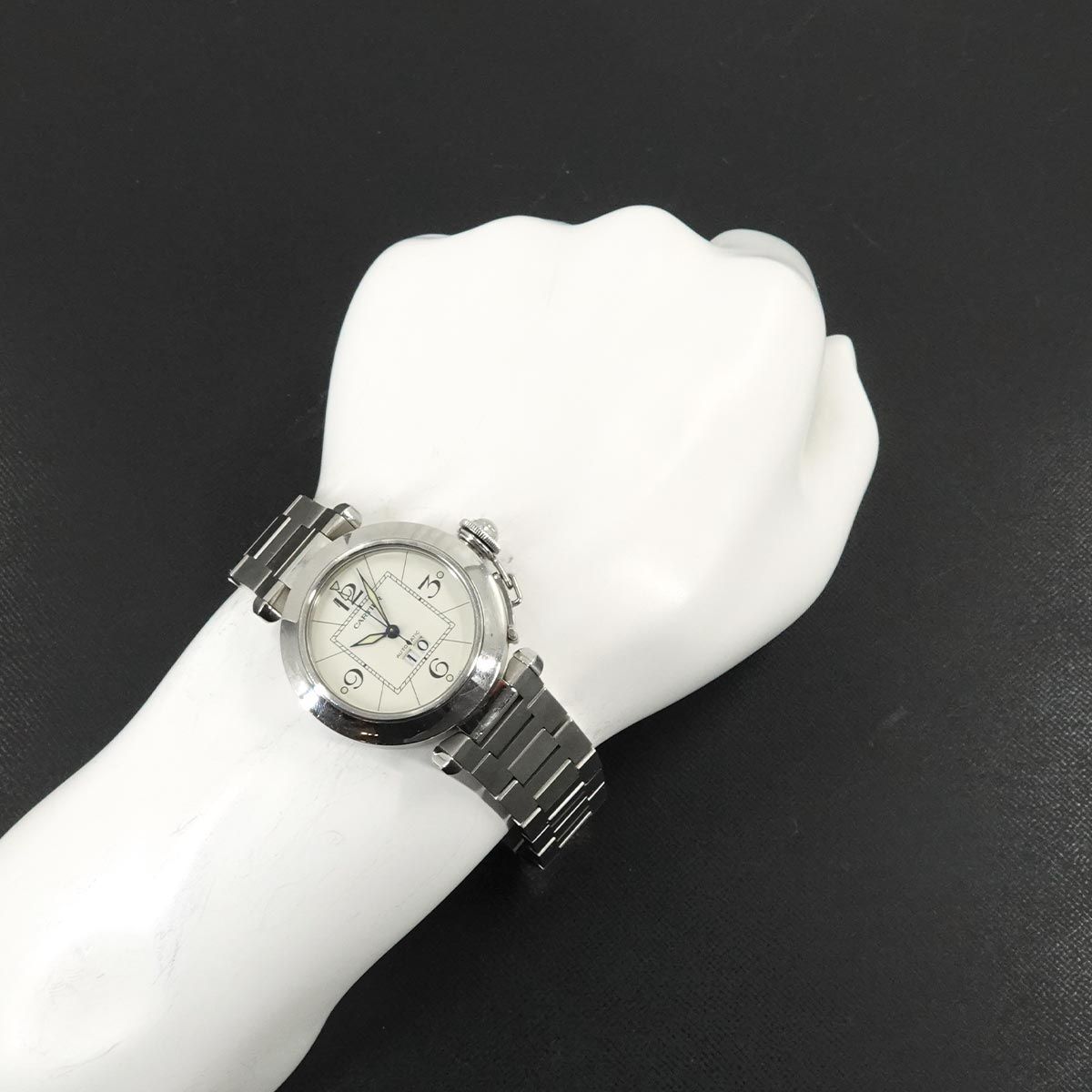 Cartier Pasha Big Date Boys Watch White Automatic Pashac — view 4