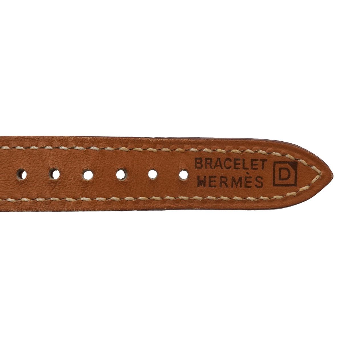 Hermes Kelly Watch Vintage Gold Brown Quartz Cadena — view 7