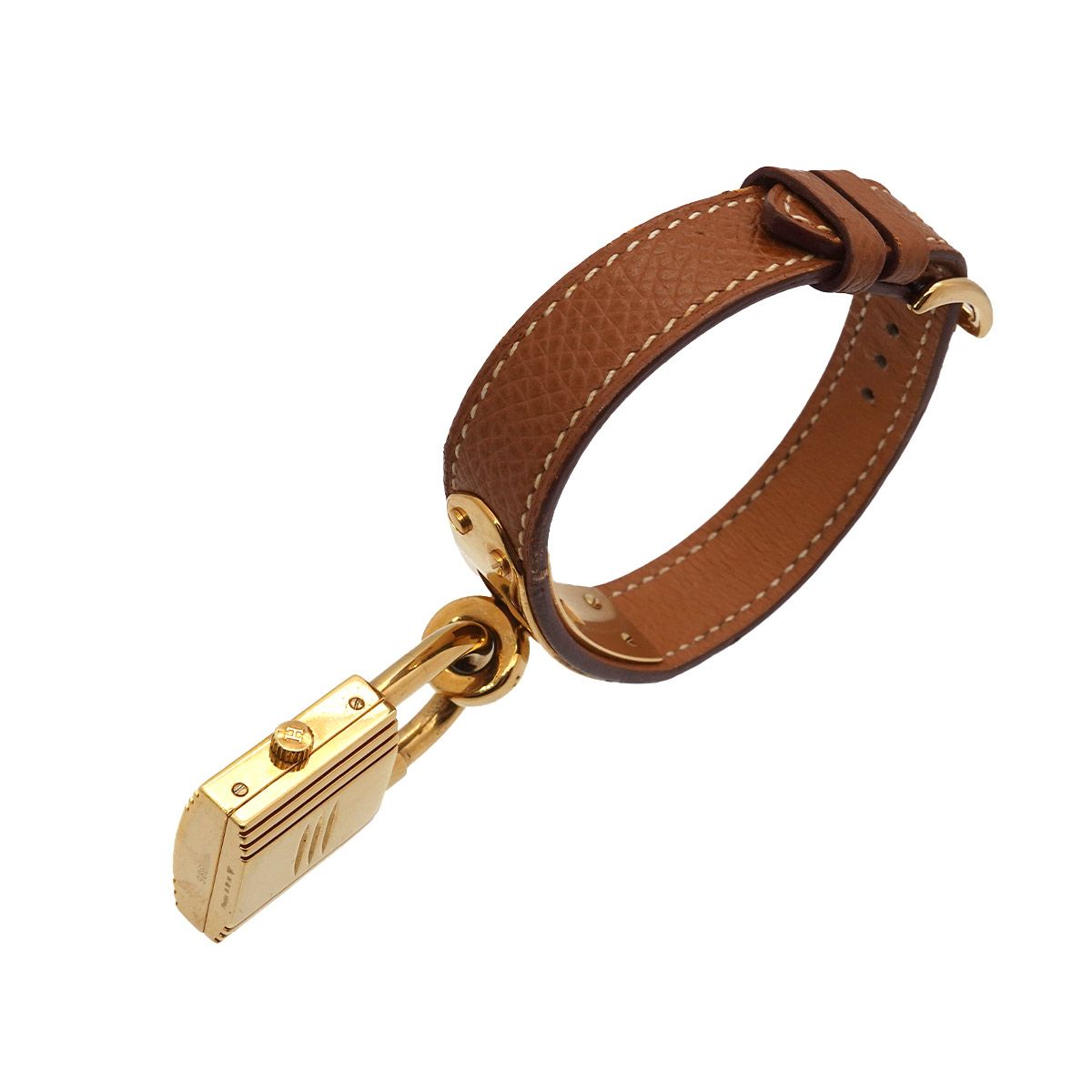 Hermes Kelly Watch Vintage Gold Brown Quartz Cadena — view 6