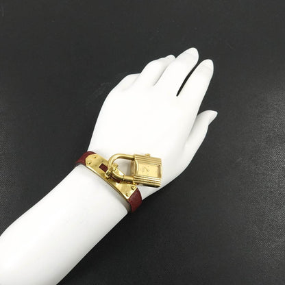 Hermes Kelly Watch Vintage Gold Bordeaux Quartz Cadena — view 3