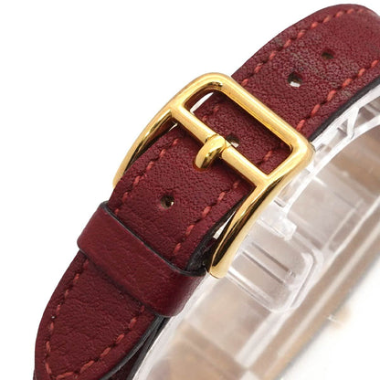 Hermes Kelly Watch Vintage Gold Bordeaux Quartz Cadena — view 8