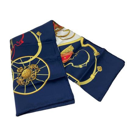 Hermes Scarf Carre 90 Spring Navy — view 7