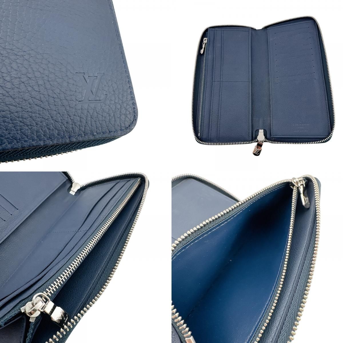 Louis Vuitton Zippy Wallet Vertical Leather Navy — view 7
