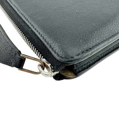 Louis Vuitton Zipper Portefeuille Comet Leather Wallet Black — view 3