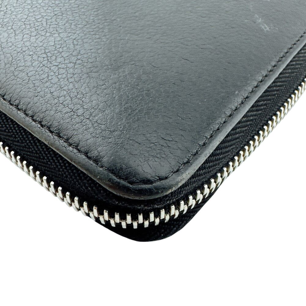 Louis Vuitton Zipper Portefeuille Comet Leather Wallet Black — view 6