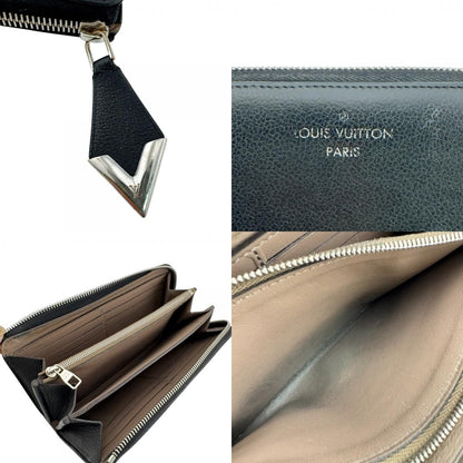 Louis Vuitton Zipper Portefeuille Comet Leather Wallet Black — view 7