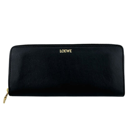 Loewe Zip Around Leather Wallet Black