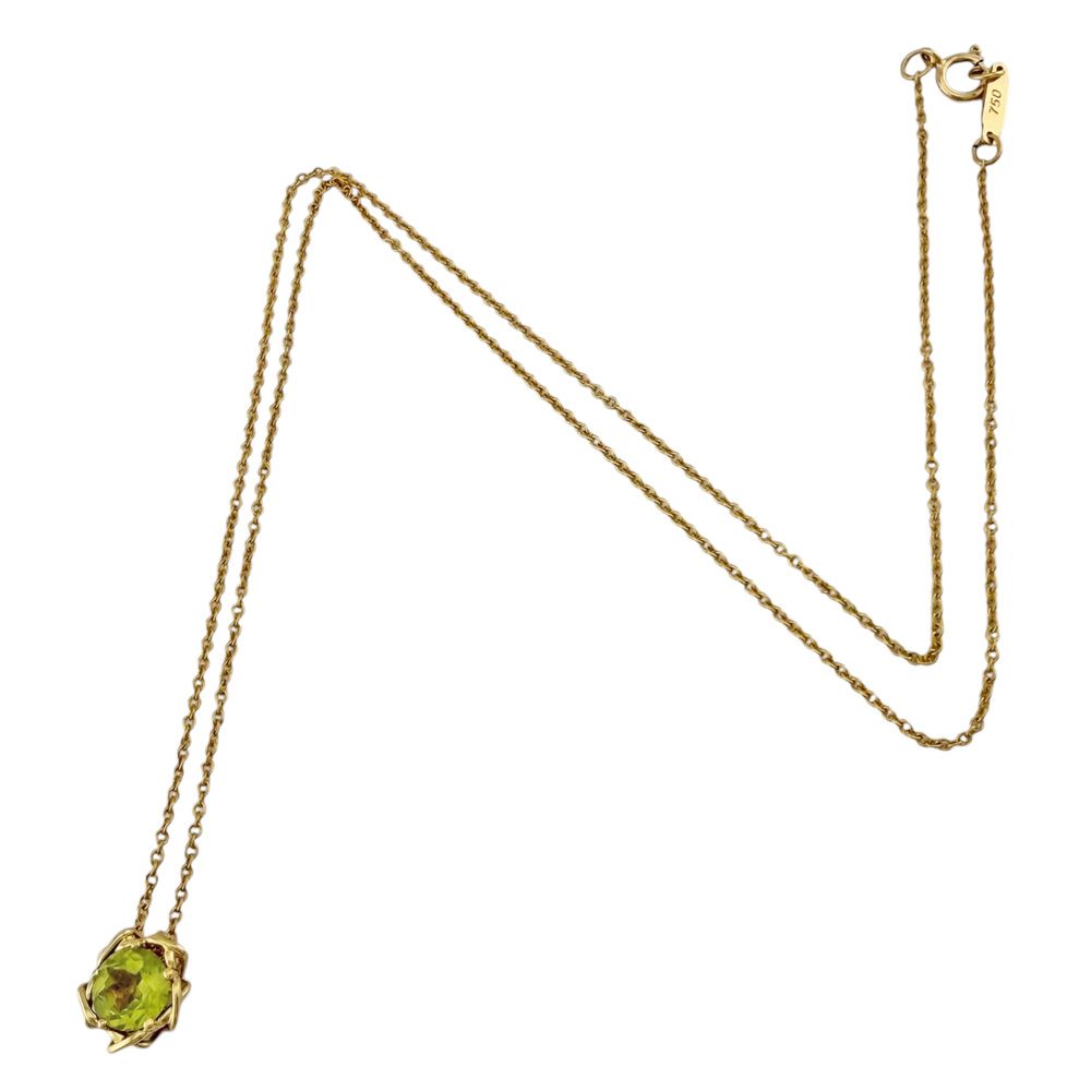 Tiffany & Co Kiss Around Necklace 18k Gold Peridot — view 8