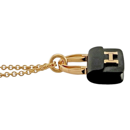 Hermes Constance Necklace 18k Gold Black Jade — view 4