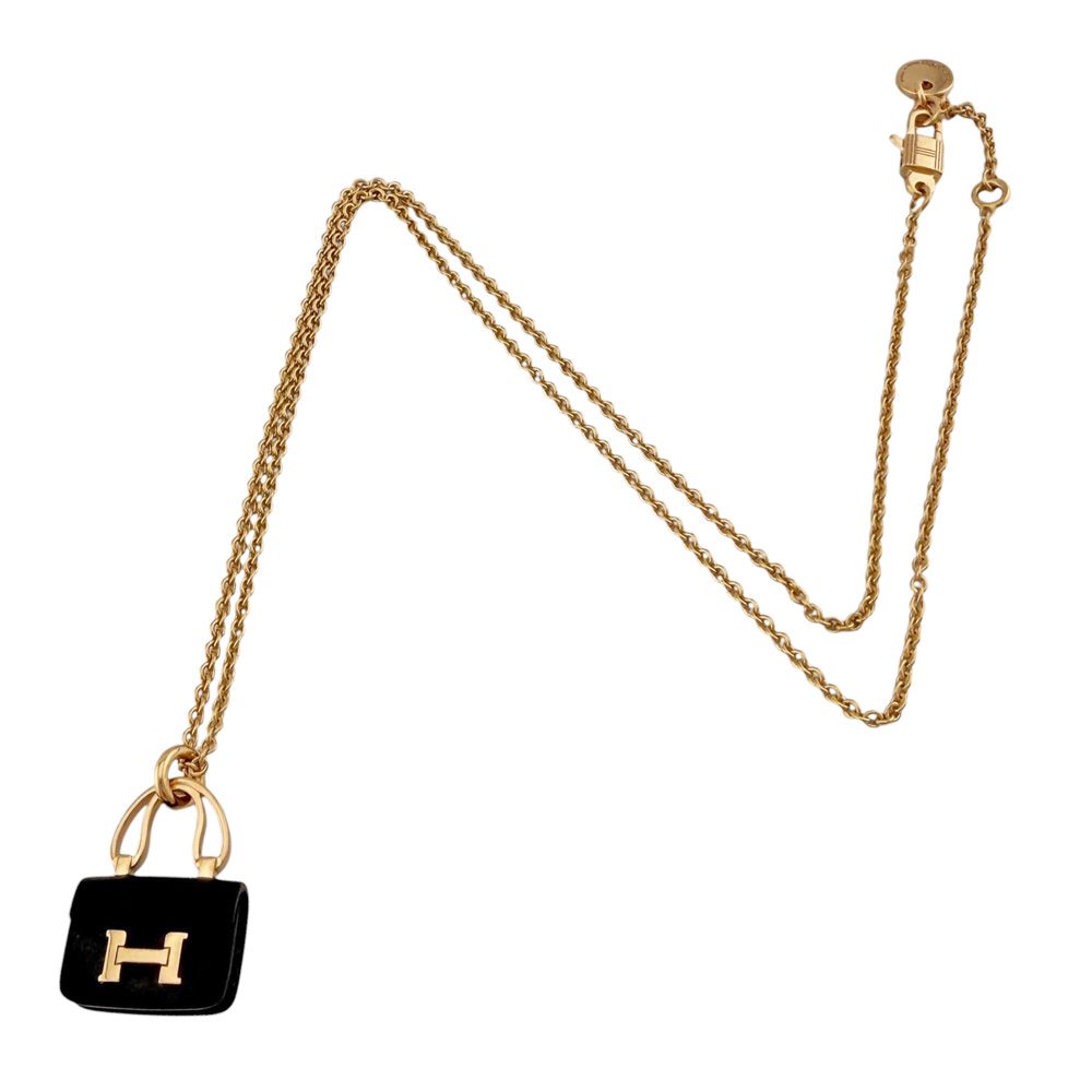 Hermes Constance Necklace 18k Gold Black Jade — view 7