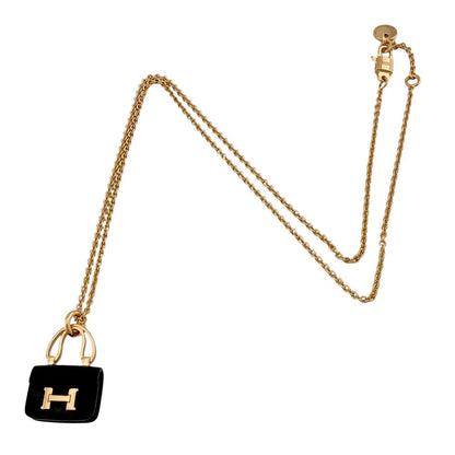 Hermes Constance Necklace 18k Gold Black Jade — view 7