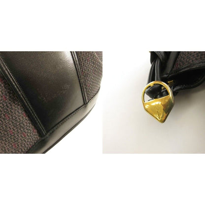 Saint Laurent Yves Vintage ketobag ShawleLogo Plate Leather Gold Black — view 8
