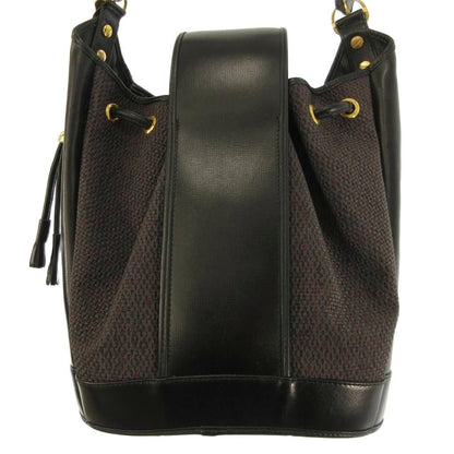 Saint Laurent Yves Vintage ketobag ShawleLogo Plate Leather Gold Black — view 2
