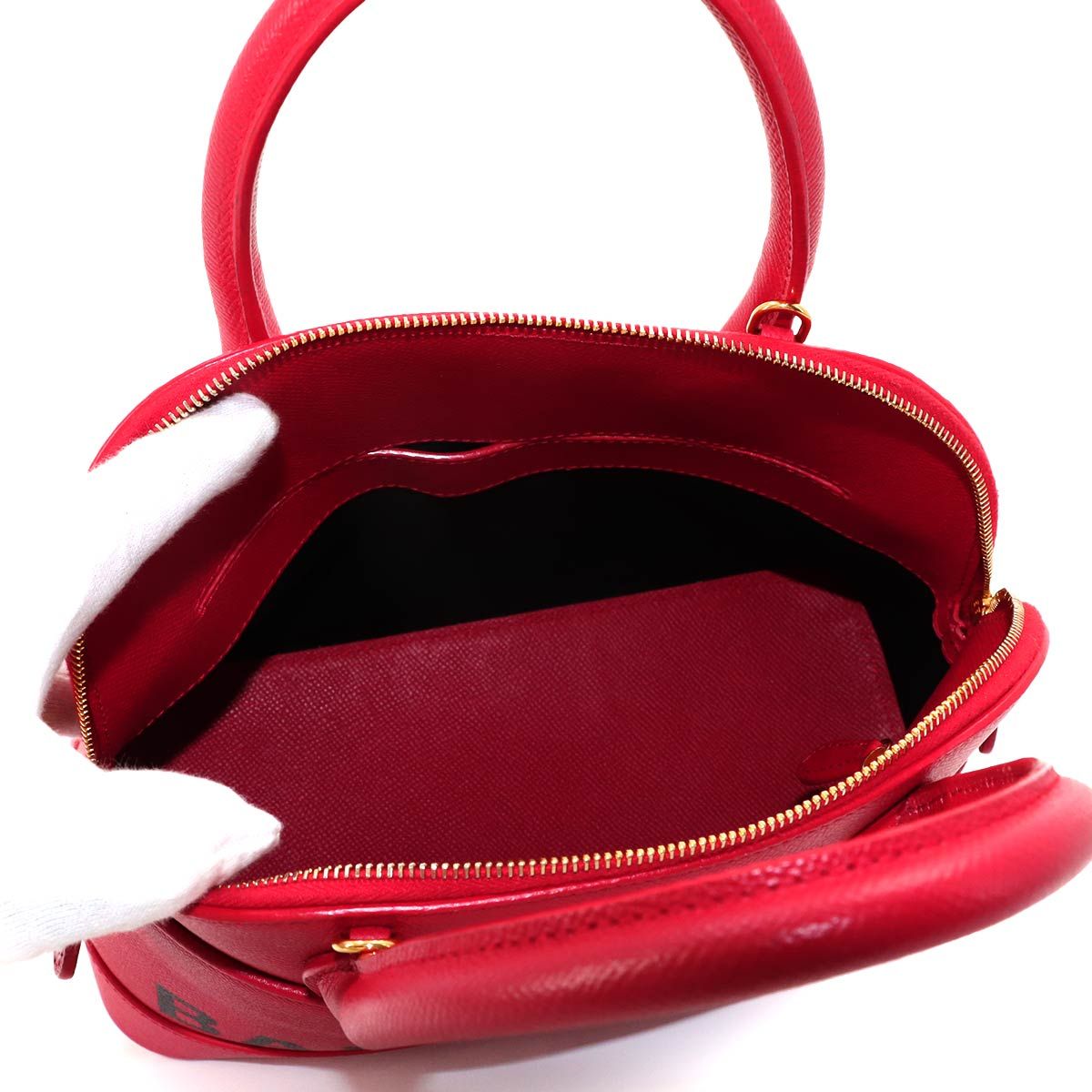 Balenciaga Ville Top Handle 2-Way Bag Leather Red Black — view 7