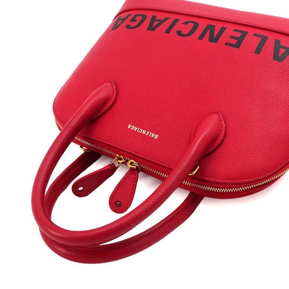 Balenciaga Ville Top Handle 2-Way Bag Leather Red Black — view 6