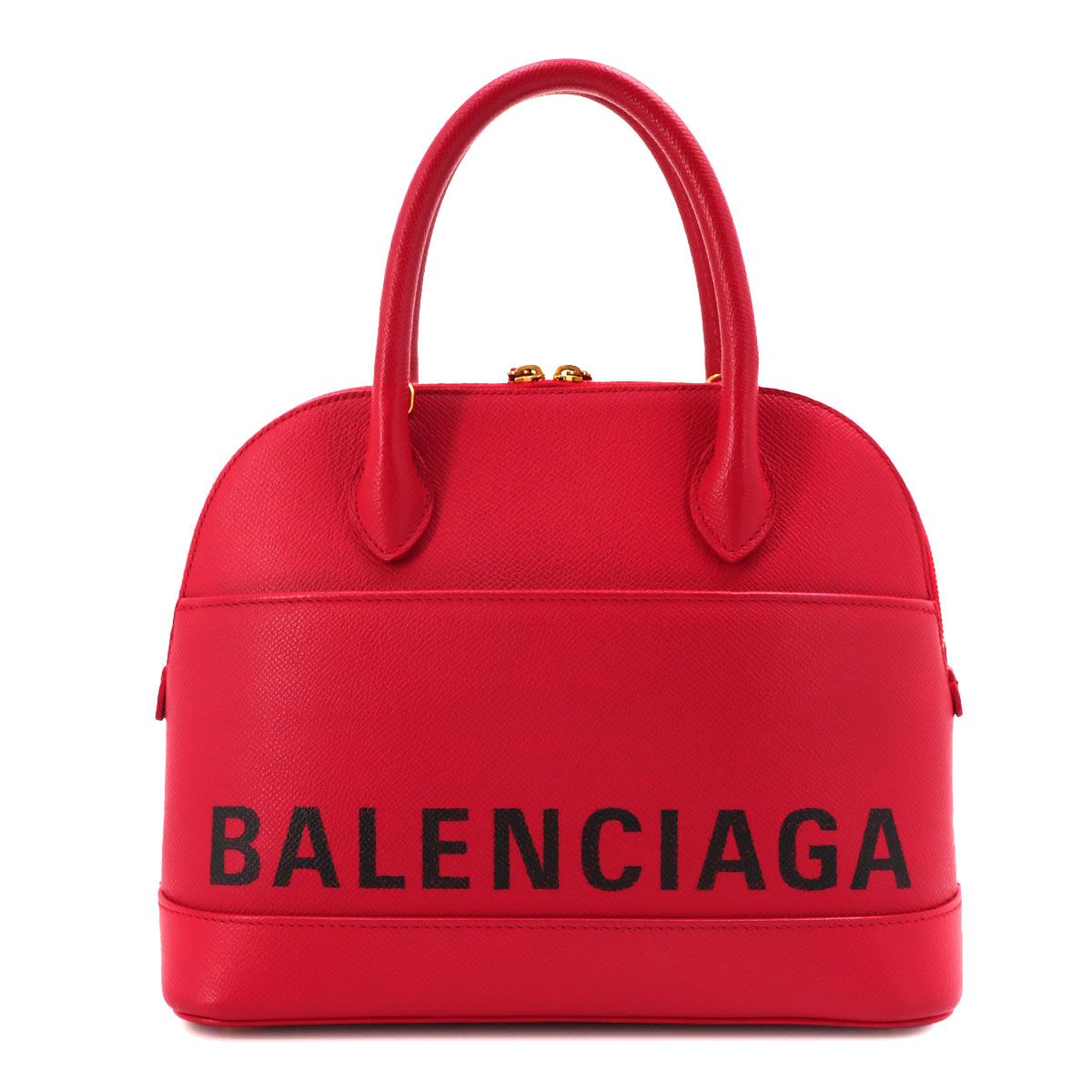 Balenciaga Ville Top Handle 2-Way Bag Leather Red Black — view 3