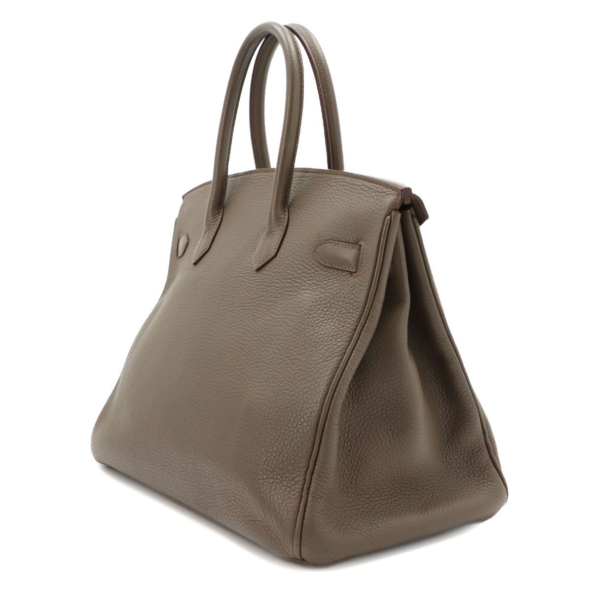 Hermes Birkin 35 Taurillon Clemence Etain Hand Bag Silver — view 4