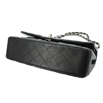 Chanel Quilted 25 Chain Shoulder Bag Lambskin Black Silver — view 5