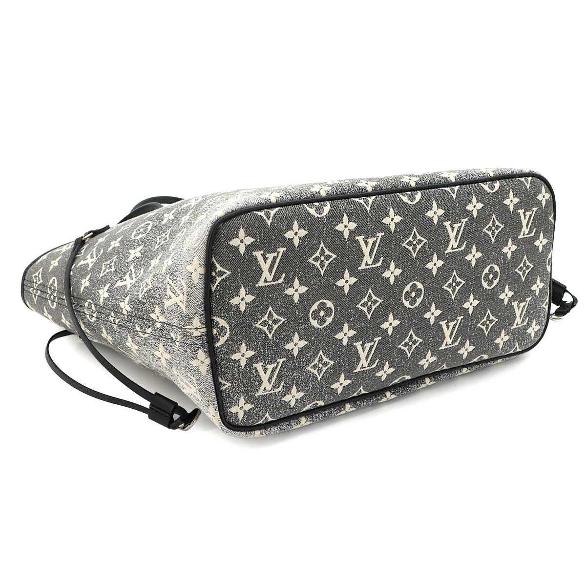 Louis Vuitton Monogram Jacquard Denim Neverfull MM Tote Gray Noir — view 5