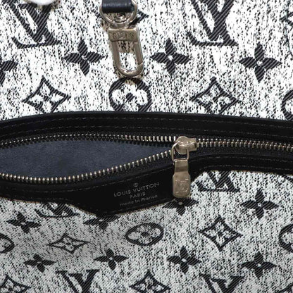 Louis Vuitton Monogram Jacquard Denim Neverfull MM Tote Gray Noir — view 8