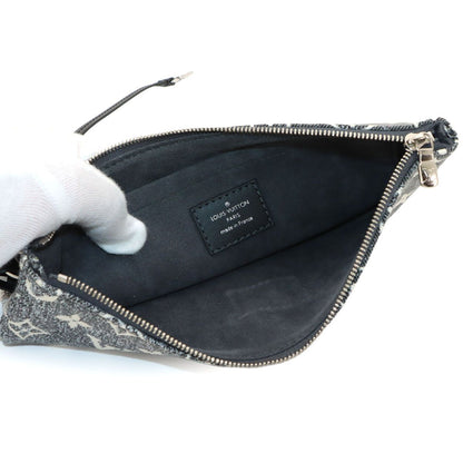 Louis Vuitton Monogram Jacquard Denim Neverfull MM Tote Gray Noir — view 9