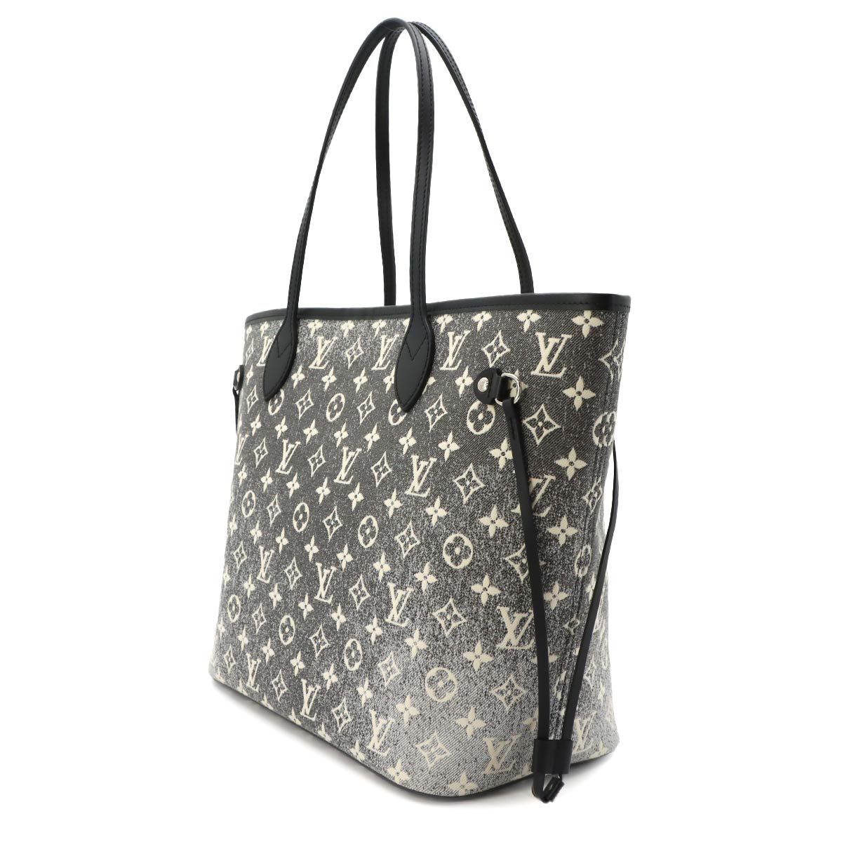 Louis Vuitton Monogram Jacquard Denim Neverfull MM Tote Gray Noir — view 4