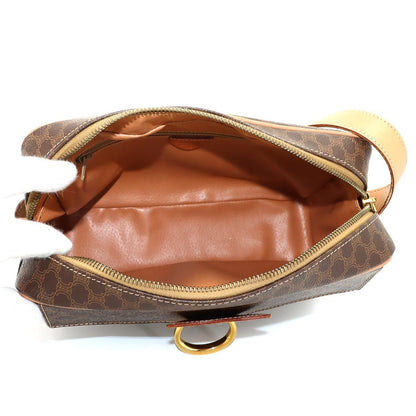 Celine Macadam Shoulder Bag Leather Brown Gold Vintage — view 6