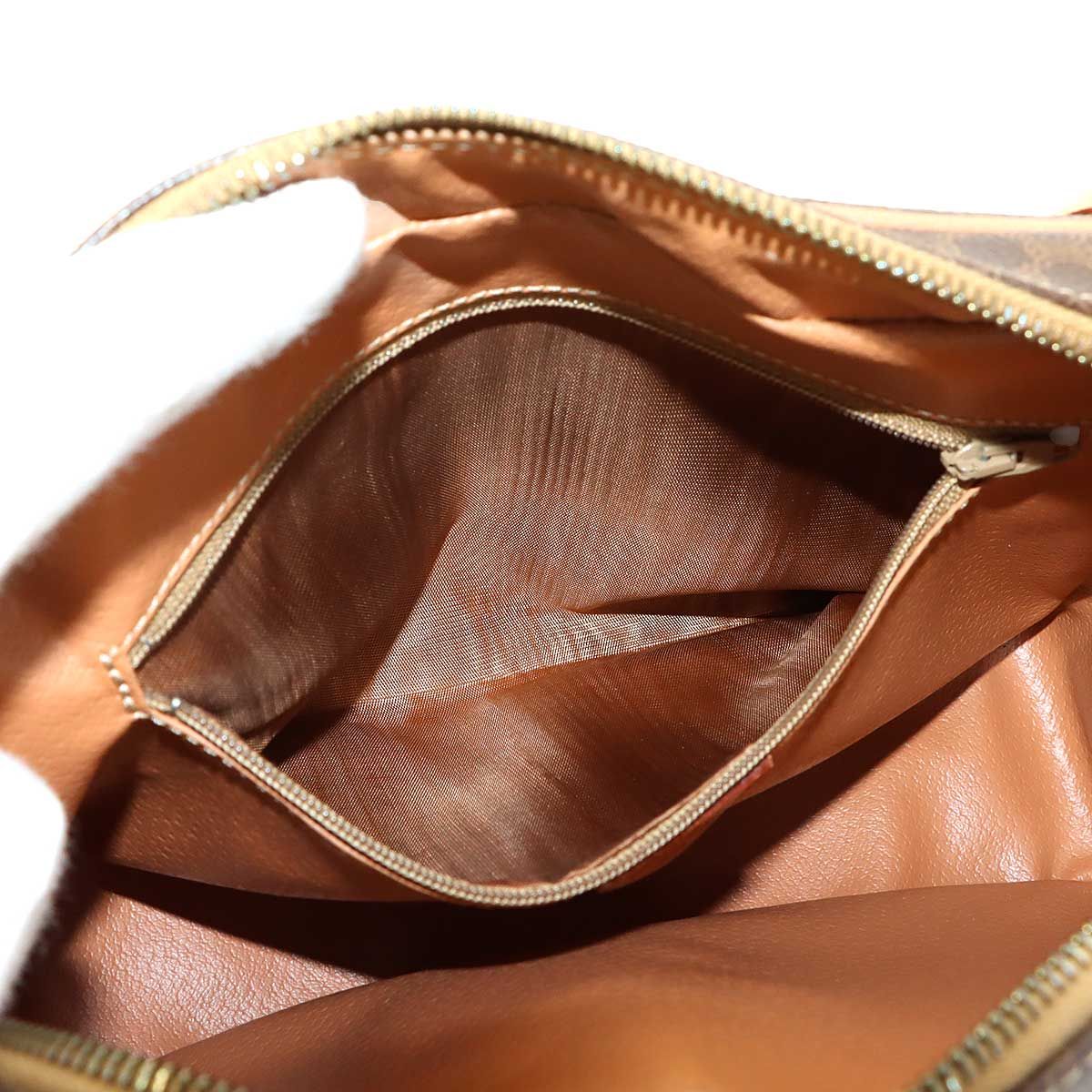 Celine Macadam Shoulder Bag Leather Brown Gold Vintage — view 7