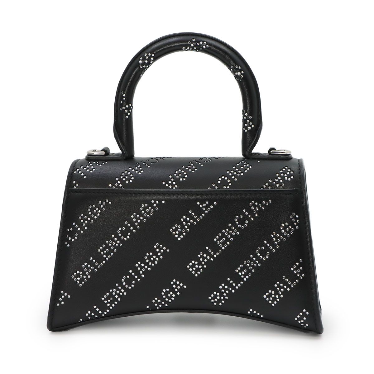 Balenciaga Hourglass XS 2-Way Bag Leather Rhinestone Black — view 2