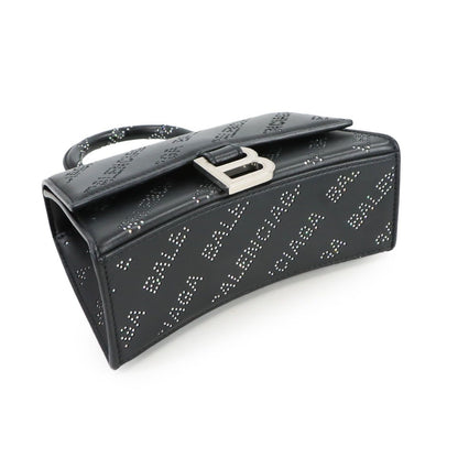Balenciaga Hourglass XS 2-Way Bag Leather Rhinestone Black — view 4