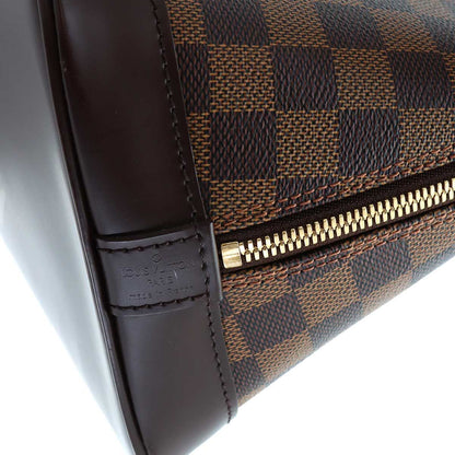 Louis Vuitton Damier Alma PM Hand Bag Ebene Brown Gold — view 8