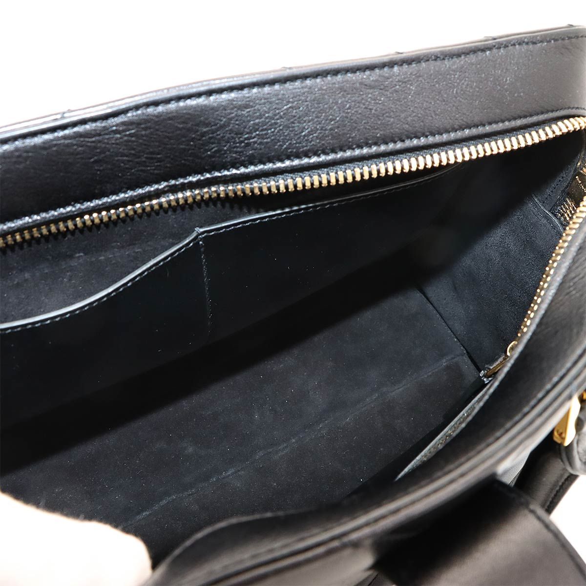 Saint Laurent Cabas 2-Way Bag Leather Black — view 9