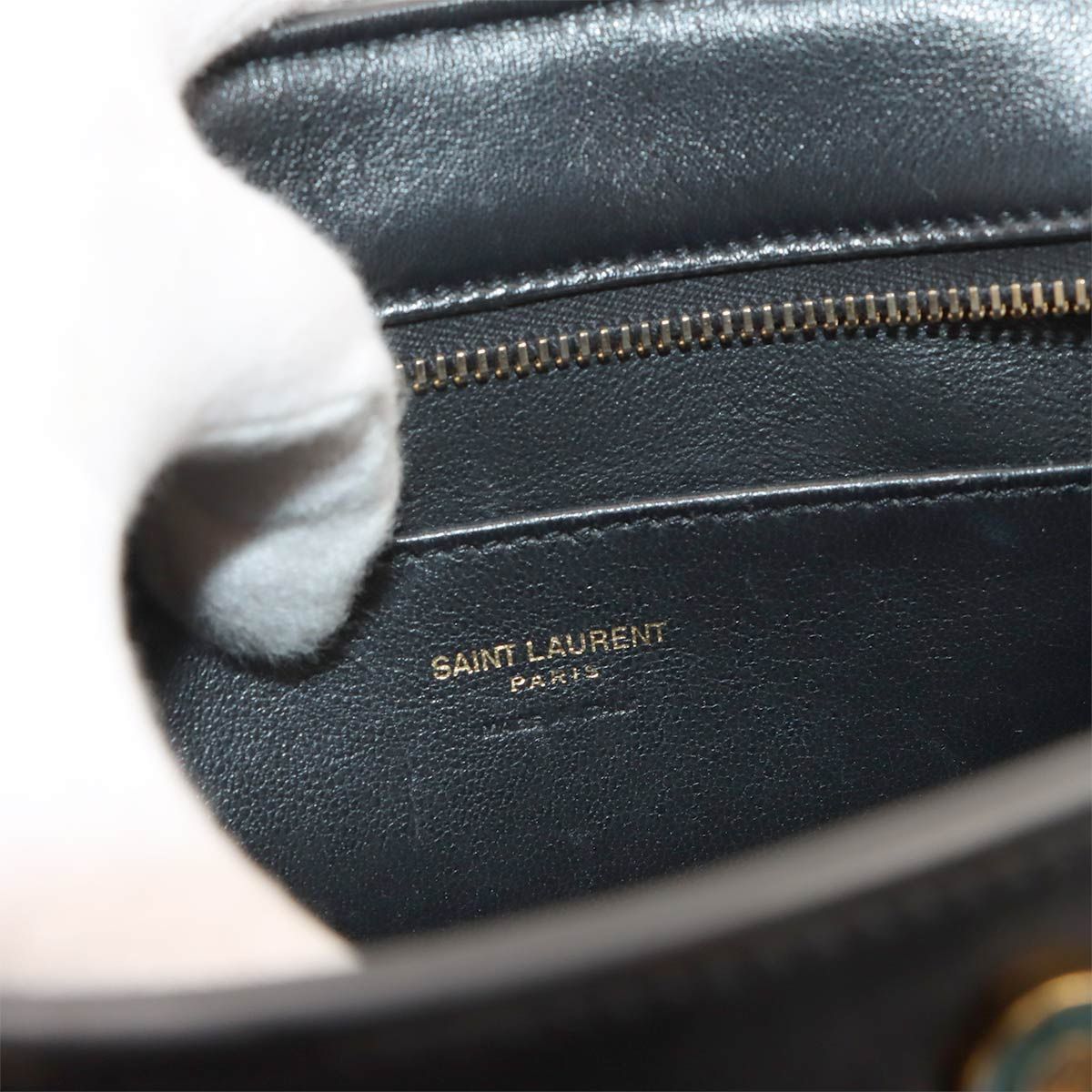 Saint Laurent Baby Cabas 2-Way Hand Shoulder Bag Leather Black — view 7