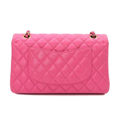 Chanel Quilted 25 Chain Shoulder Bag Caviar Leather Pink Gold CC Logo — view 3