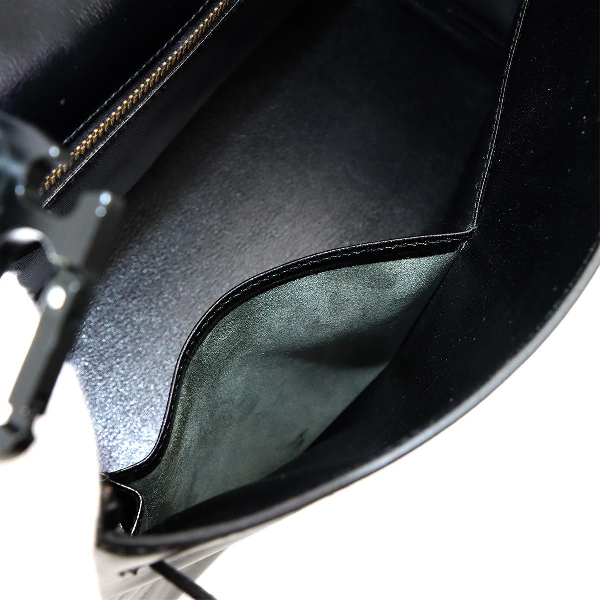 Hermes Kelly 32 Box Calf Black 2-Way Bag Retourne Vintage — view 9