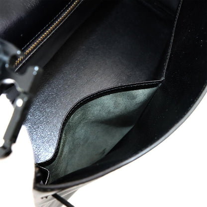 Hermes Kelly 32 Box Calf Black 2-Way Bag Retourne Vintage — view 9